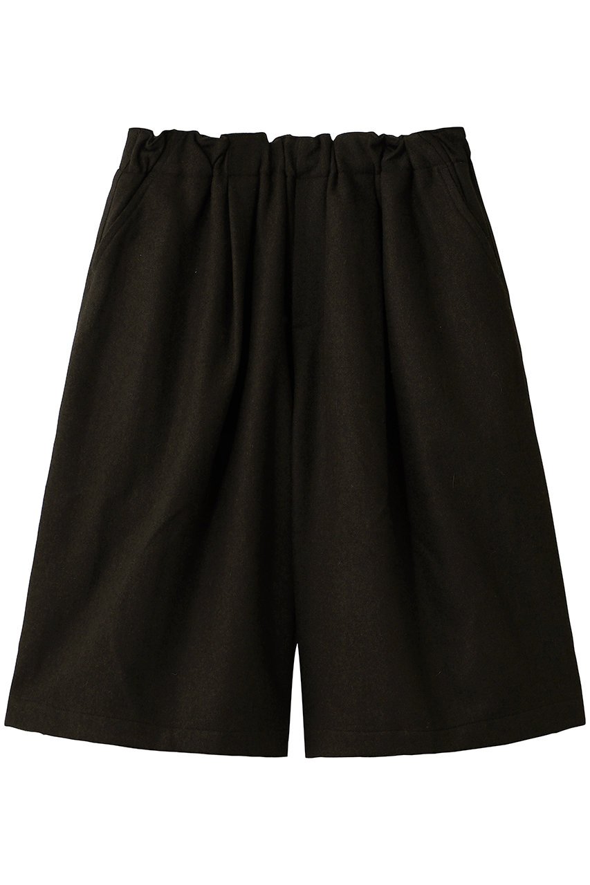 mizuiro ind wool wide half PT パンツ (brown, F) ミズイロインド ELLE SHOP