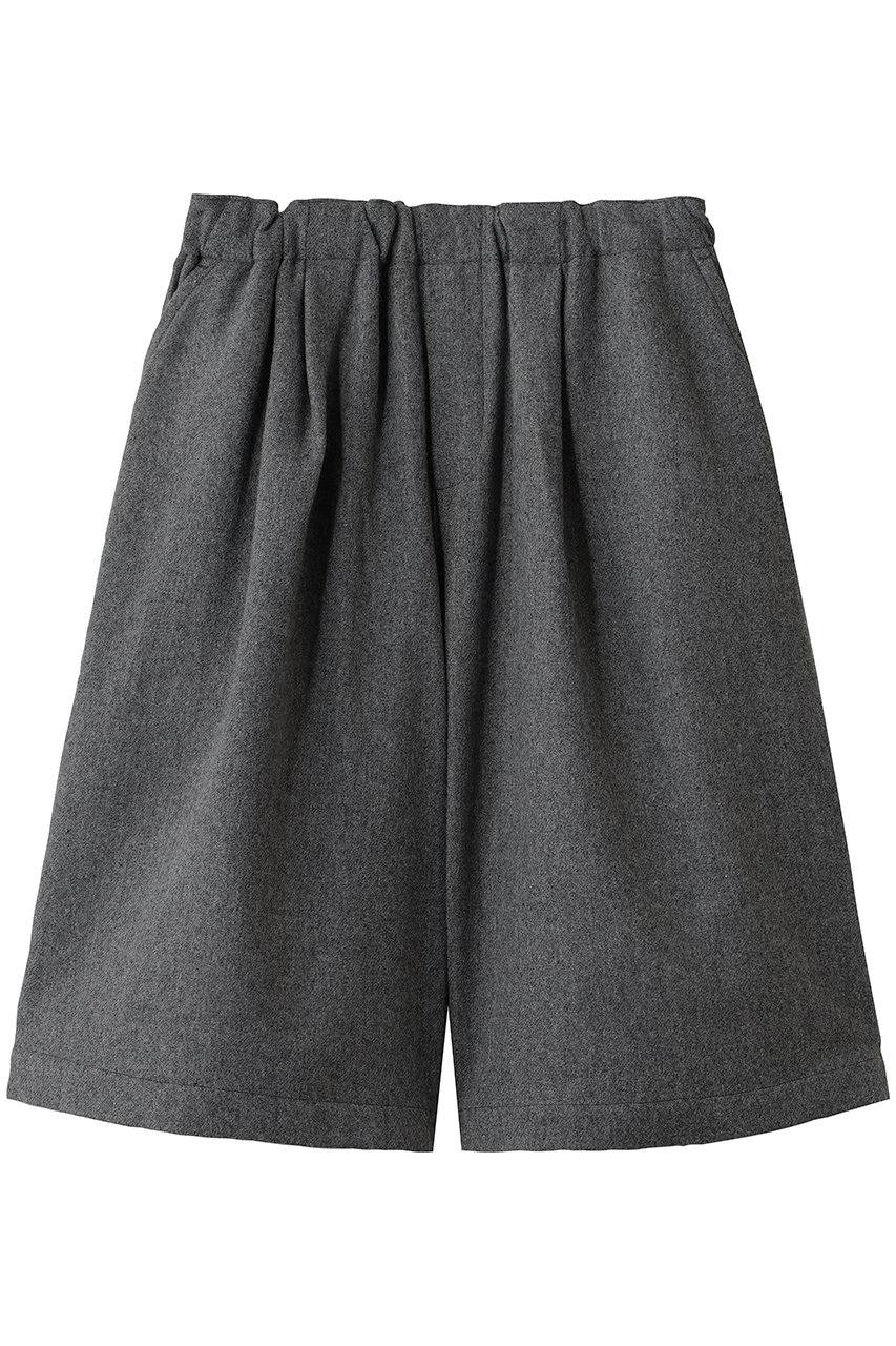 mizuiro ind wool wide half PT パンツ (gray, F) ミズイロインド ELLE SHOP