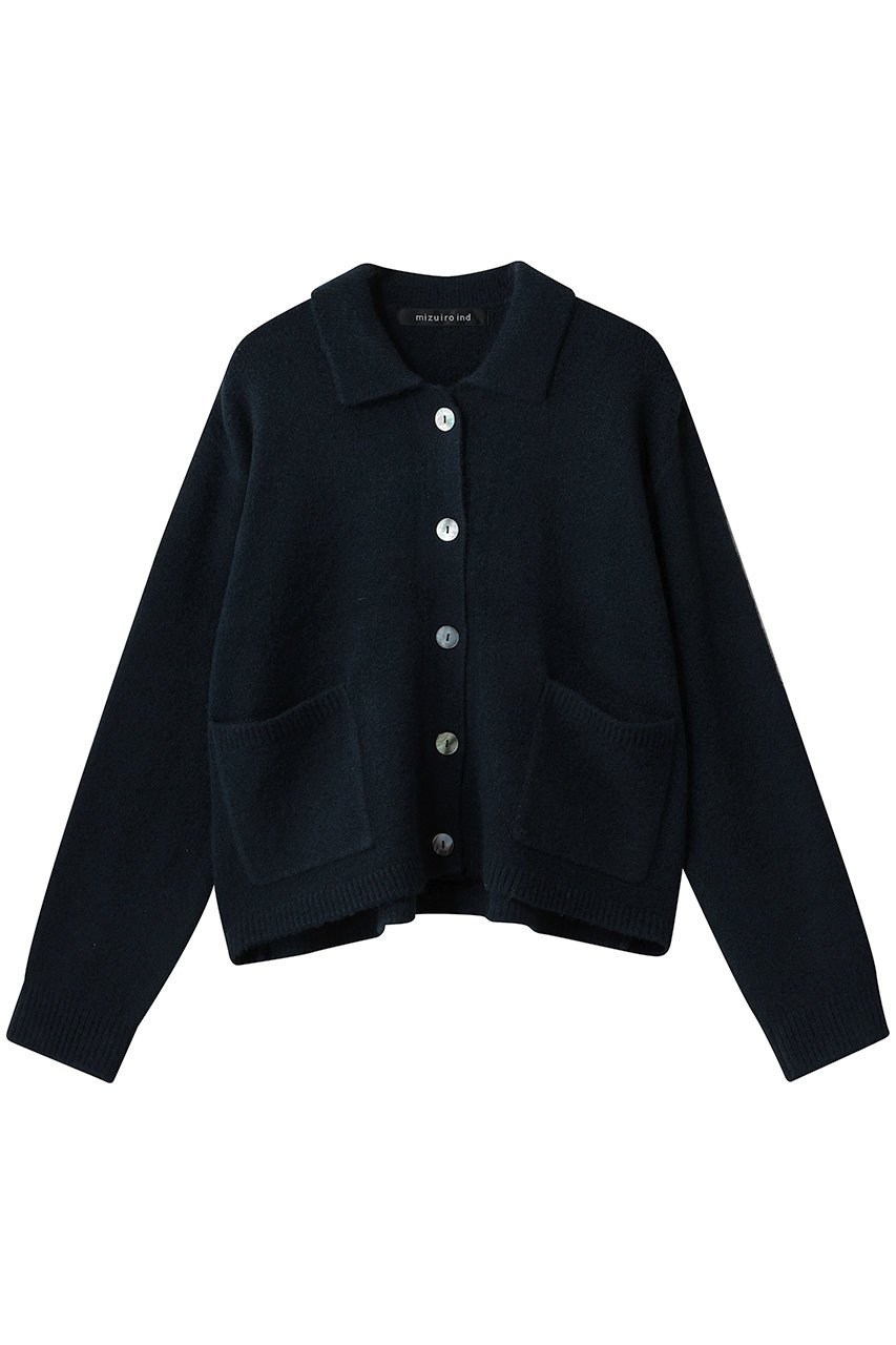 high neck shirt collar short C/D カーディガン