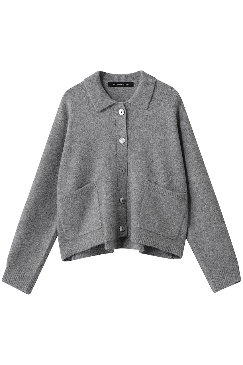 high neck shirt collar short C/D カーディガン