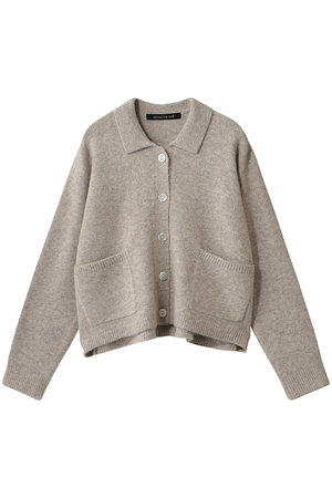 ミズイロインド/mizuiro indのhigh neck shirt collar short C/D カーディガン(110300/110303)
