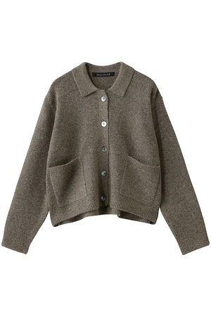 ミズイロインド/mizuiro indのhigh neck shirt collar short C/D カーディガン(110300/110303)