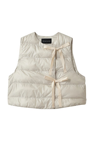 ミズイロインド/mizuiro indのquilt ribbon vest ベスト(110800/110806)