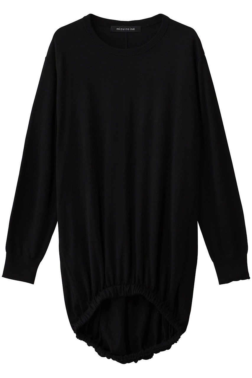 mizuiro ind crew neck ballon P/O プルオーバー (black, F) ミズイロインド ELLE SHOP