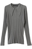 long collar knit polo ニットポロ