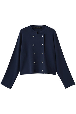 ミズイロインド/mizuiro indのstand collar double breasted C/D カーディガン(110300/110303)