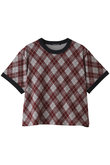 argyle print T Tシャツ