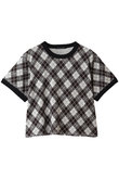 argyle print T Tシャツ