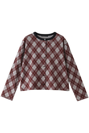 ミズイロインド/mizuiro indのargyle print C/D カーディガン(110100/110104)