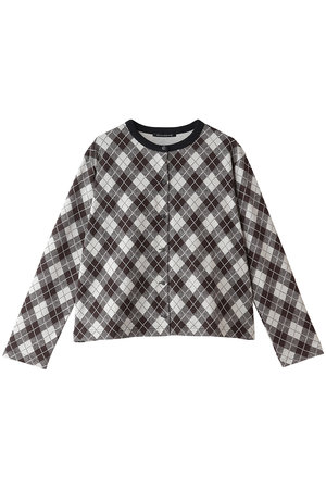 ミズイロインド/mizuiro indのargyle print C/D カーディガン(110100/110104)