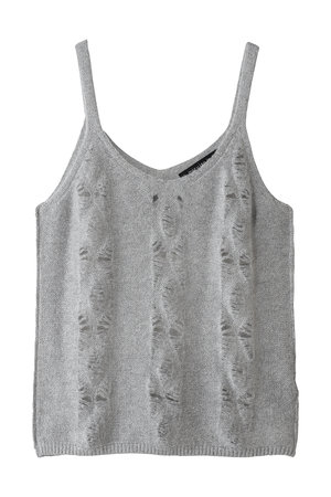 ミズイロインド/mizuiro indのsheer pattern camisole  vest ベスト(110300/110301)