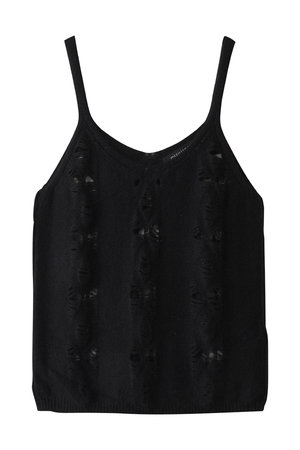ミズイロインド/mizuiro indのsheer pattern camisole  vest ベスト(110300/110301)