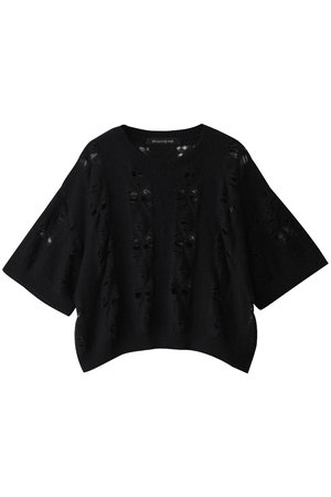 ミズイロインド/mizuiro indのsheer pattern half slv P/O プルオーバー(110300/110301)