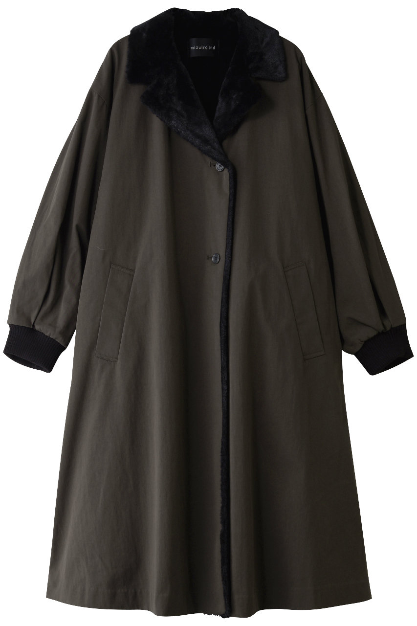 mizuiro ind back boa coat コート (brown, F) ミズイロインド ELLE SHOP