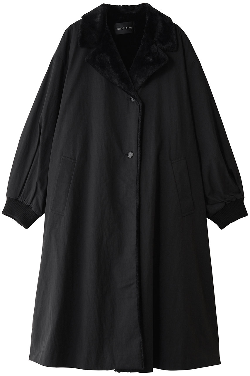 mizuiro ind back boa coat コート (black, F) ミズイロインド ELLE SHOP