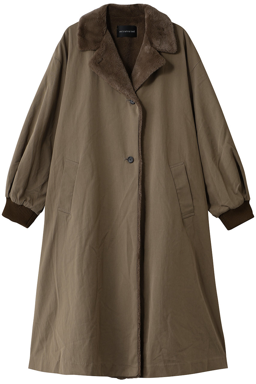mizuiro ind back boa coat コート (beige, F) ミズイロインド ELLE SHOP