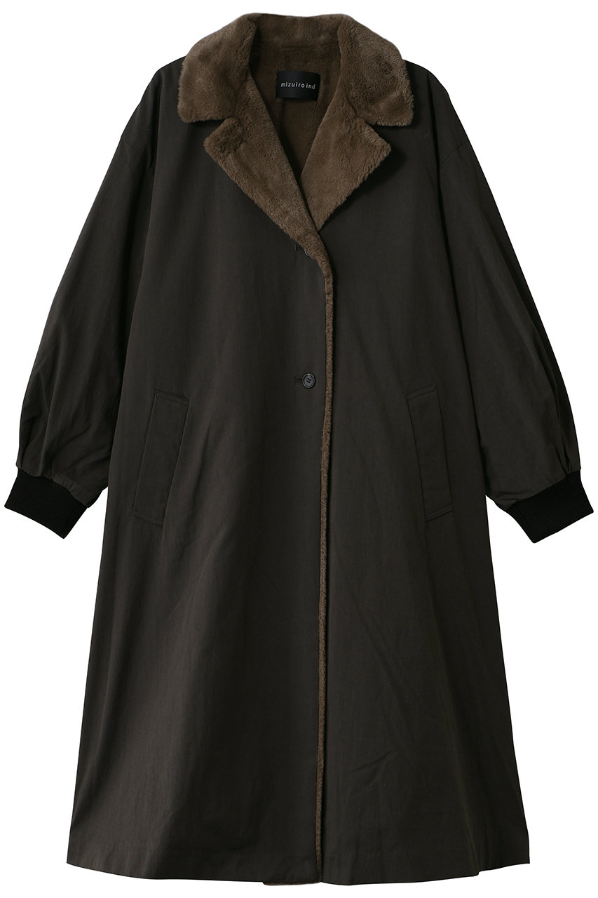 mizuiro ind back boa coat コート (c.gray, F) ミズイロインド ELLE SHOP