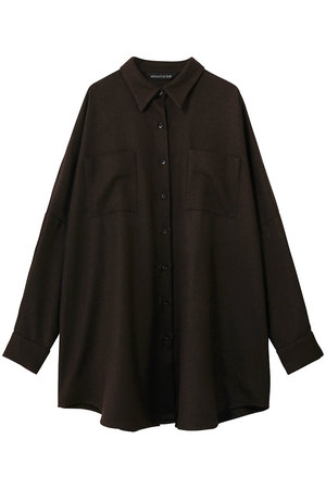 ミズイロインド/mizuiro indのwool wide shirt with pockets シャツ(110400/110403)