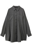 wool wide shirt with pockets シャツ