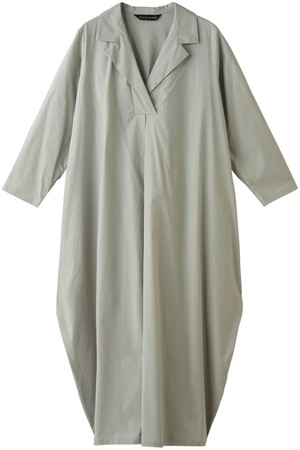 ミズイロインド/mizuiro indのフロントタックコクーンシャツワンピース