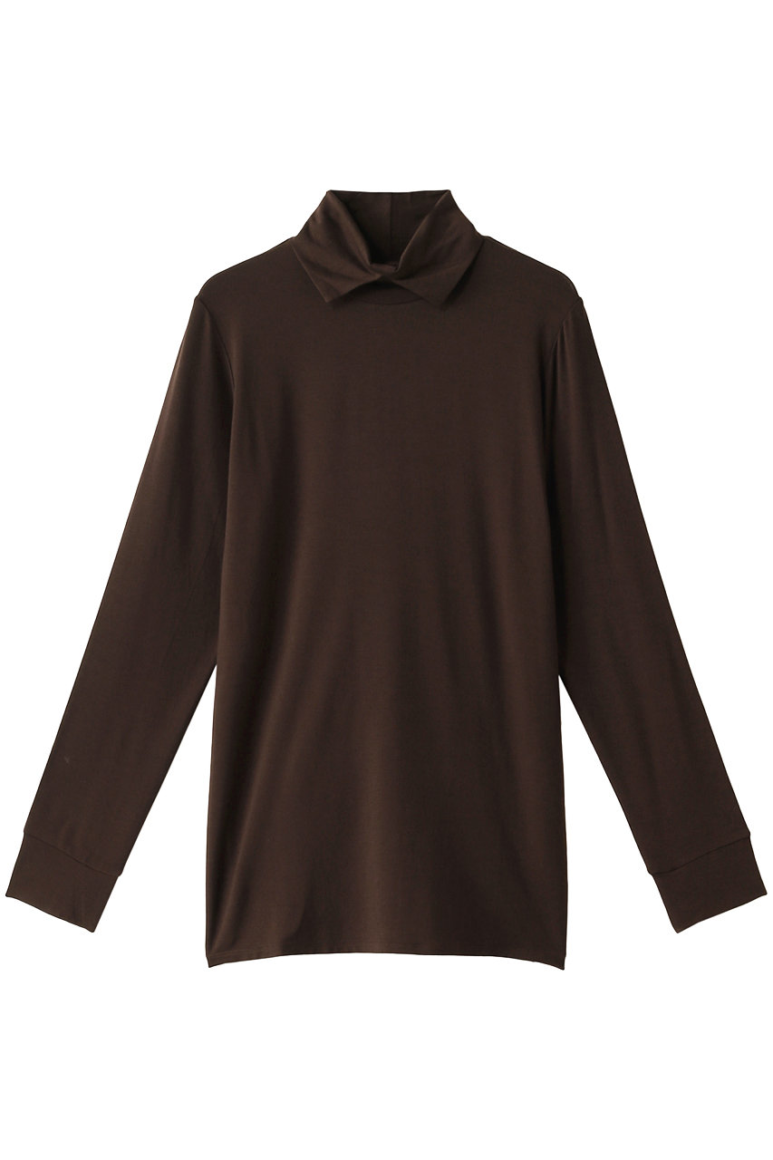 SALE 【20%OFF】 mizuiro ind ミズイロインド シャツカラープルオーバー ブラウン