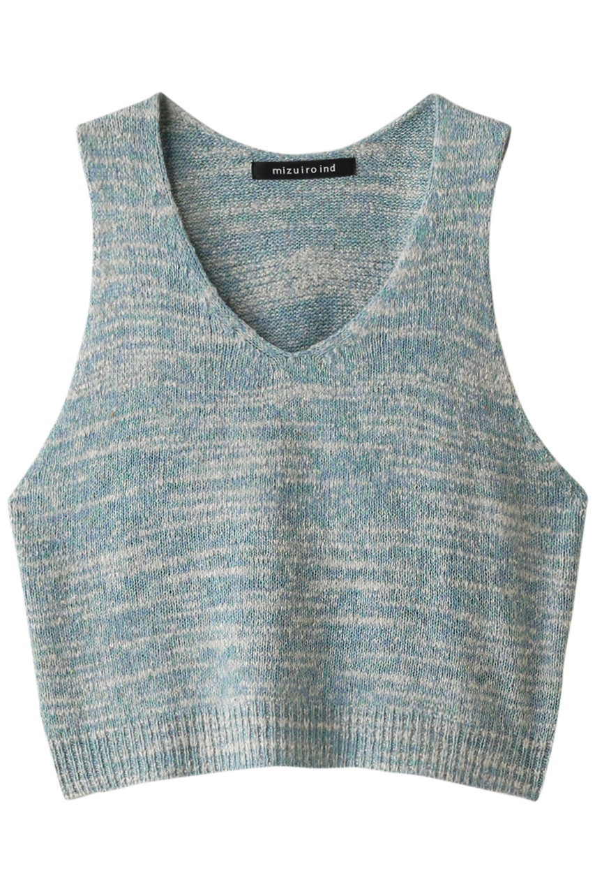 SALE 【30%OFF】 mizuiro ind ミズイロインド ミックススラブベスト ベージュ