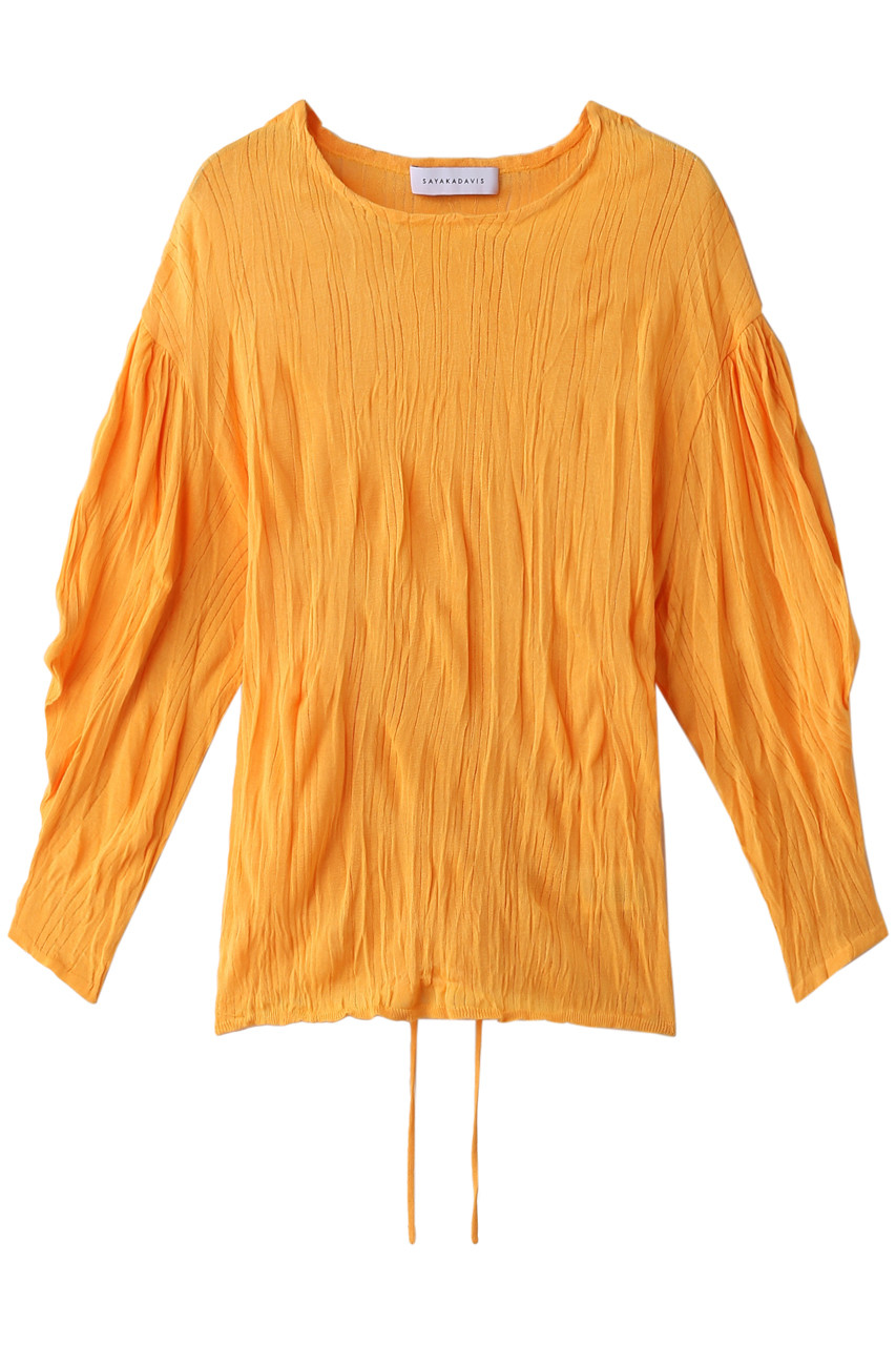SALE 【60%OFF】 SAYAKA DAVIS サヤカ デイヴィス レースアッププルオーバー オレンジ