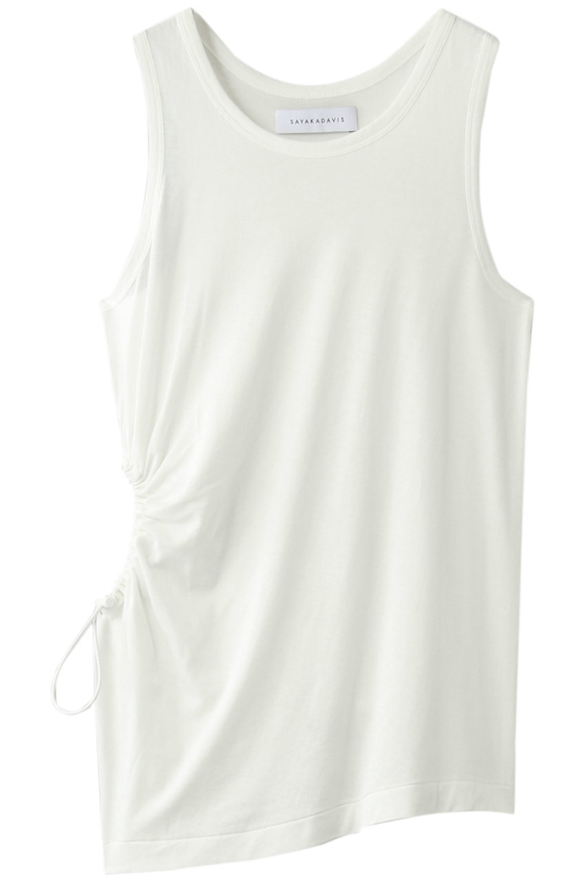 SALE 【50%OFF】 SAYAKA DAVIS サヤカ デイヴィス サイドクロップドタンクTシャツ オフホワイト
