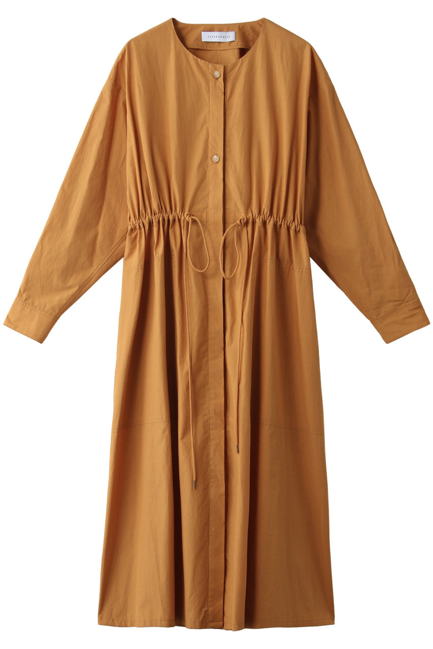 SALE 【50%OFF】 SAYAKA DAVIS サヤカ デイヴィス クロップドバックシャツドレス ブラウン