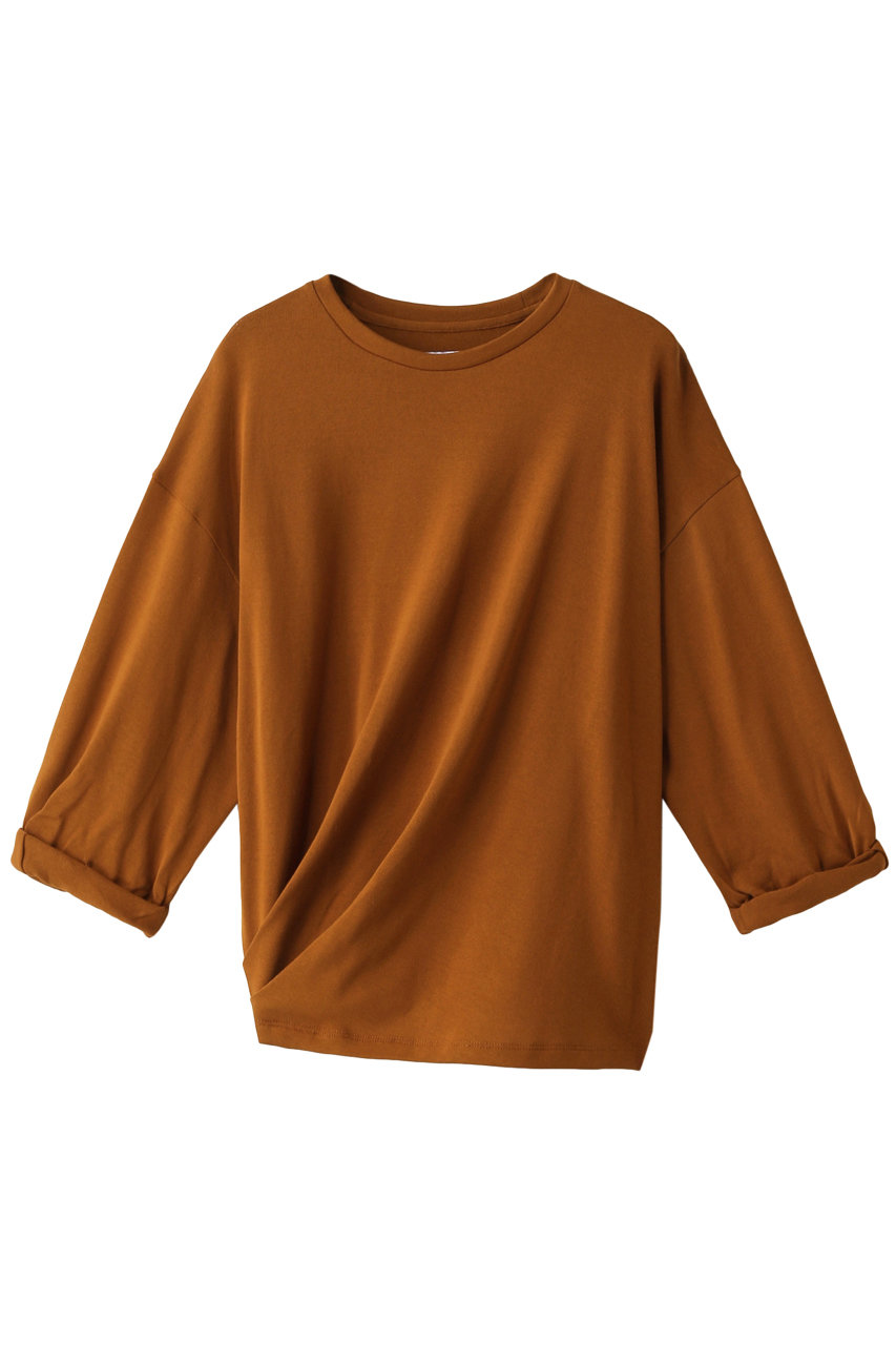 SALE 【50%OFF】 SAYAKA DAVIS サヤカ デイヴィス コットンロールアップスリーブTシャツ キャラメル