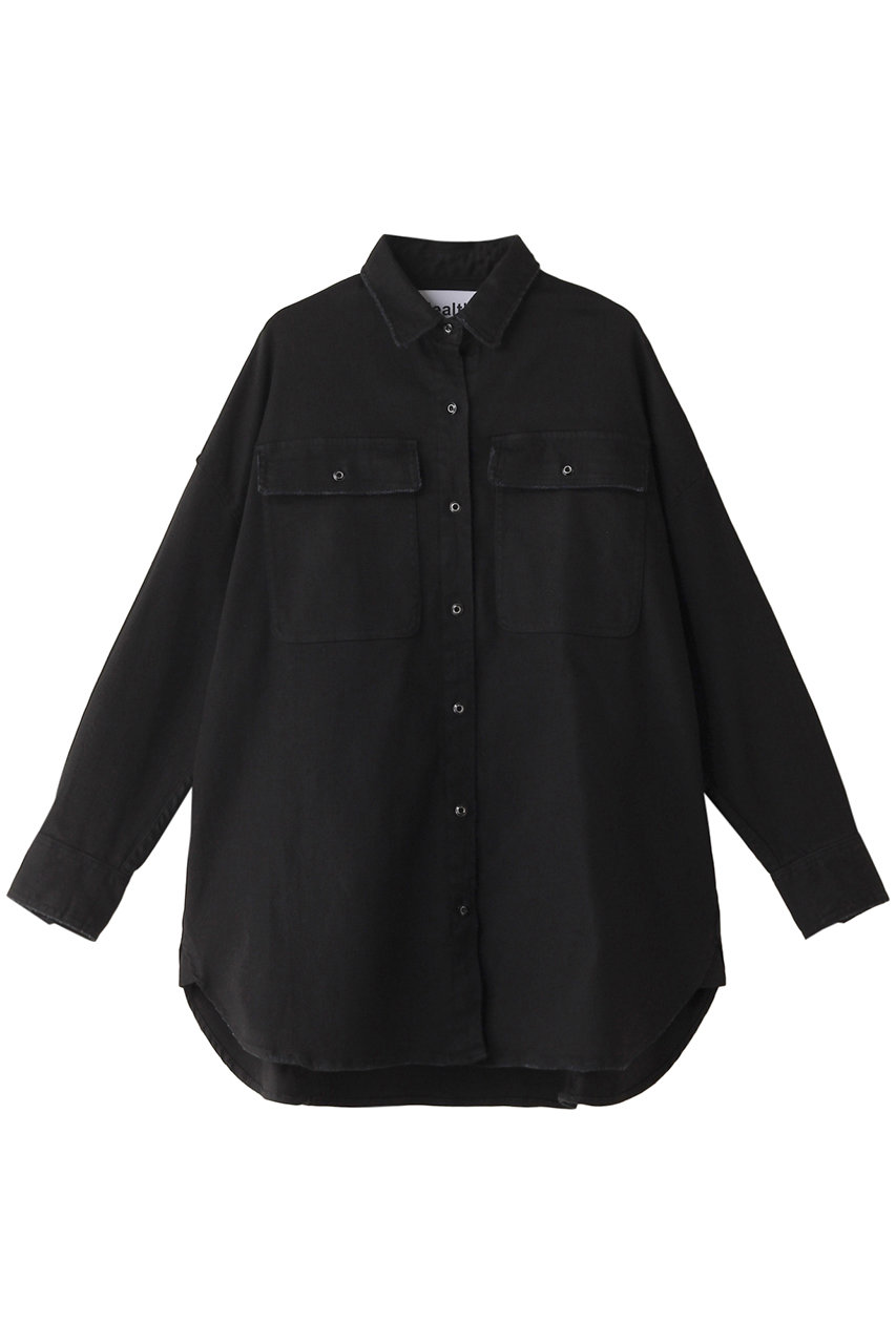 ヘルシーデニム/Healthy DENIMのAlmond スーパービッグシャツ(Black/H80962003ckh)