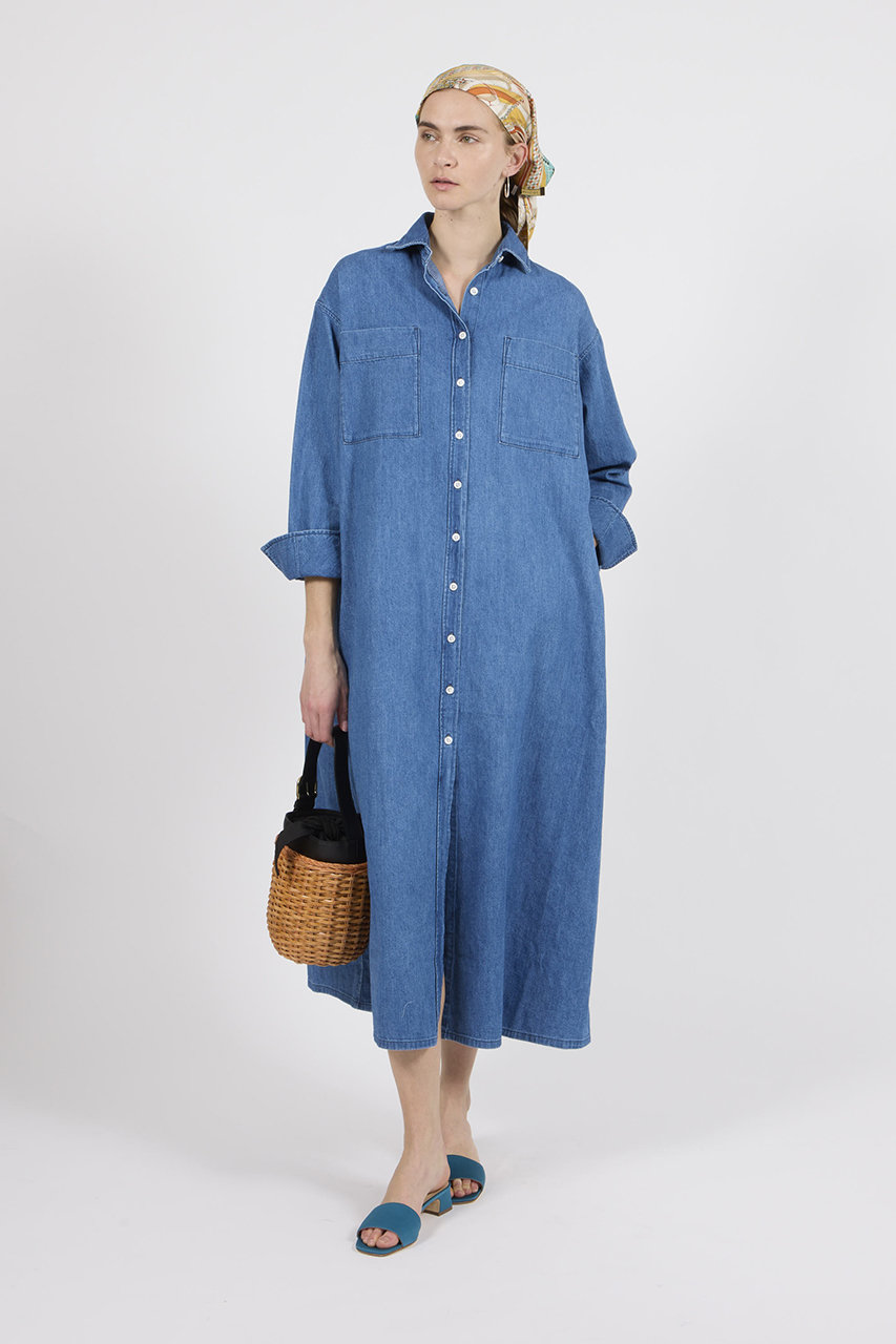 Healthy DENIM(ヘルシーデニム)｜Rhubarb シャツワンピース/Mid