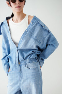 Healthy Denim ライトブルー デニムシャツ Healthy DENIM｜ヘルシーデニムのブラウス・シャツ通販｜ELLE