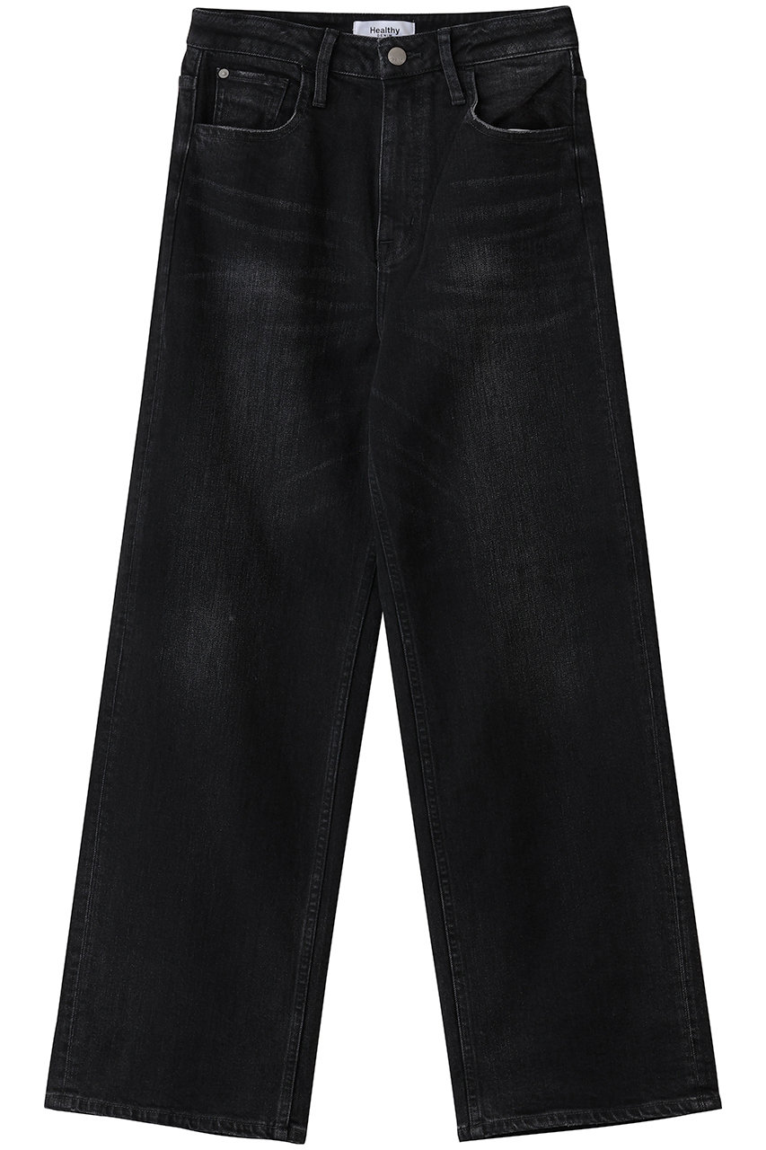 ヘルシーデニム/Healthy DENIMのPink Pepper ワイドストレートデニムパンツ(Deep Black Used/H88230503dbk)
