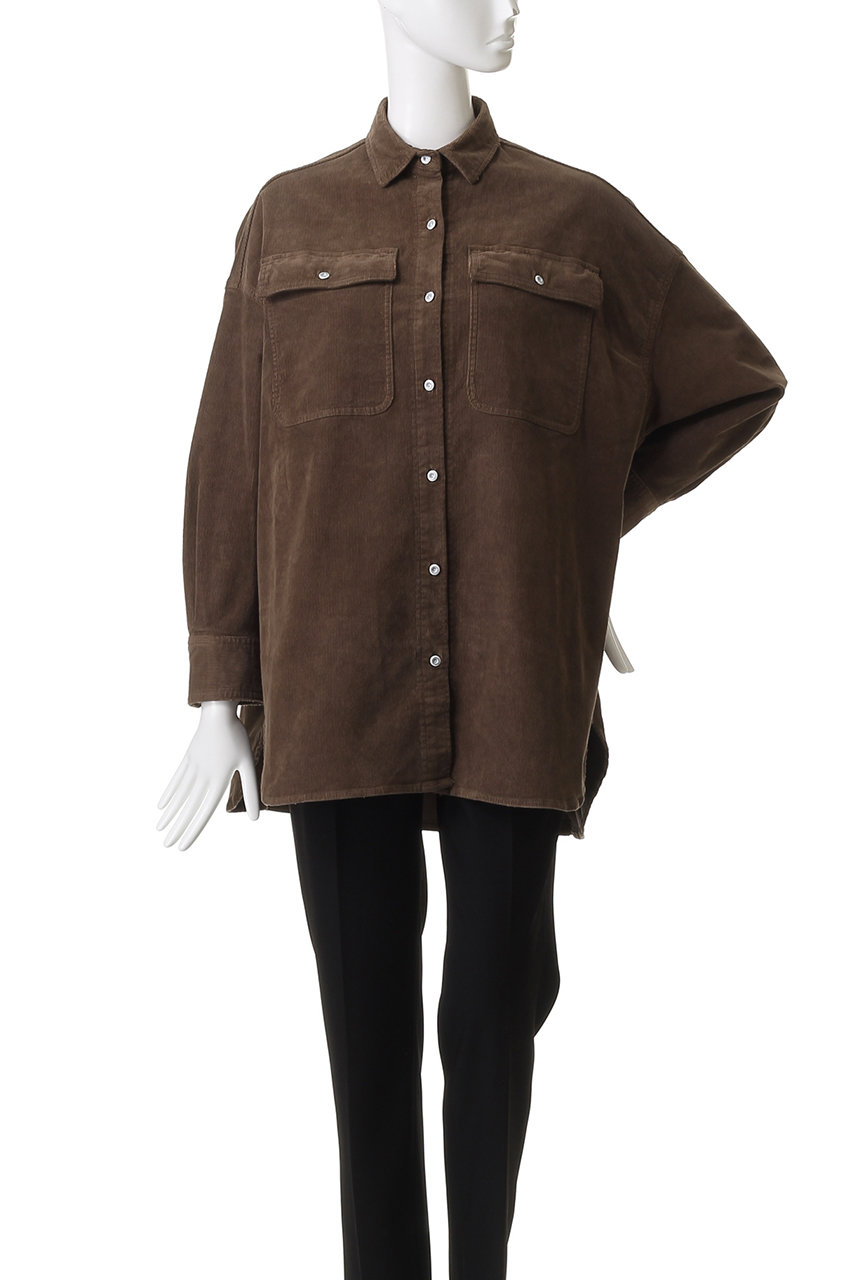 Healthy DENIM コーデュロイ スーパー ビッグ シャツ Healthy DENIM】コーデュロイビッグシャツ-Almond（シャツ