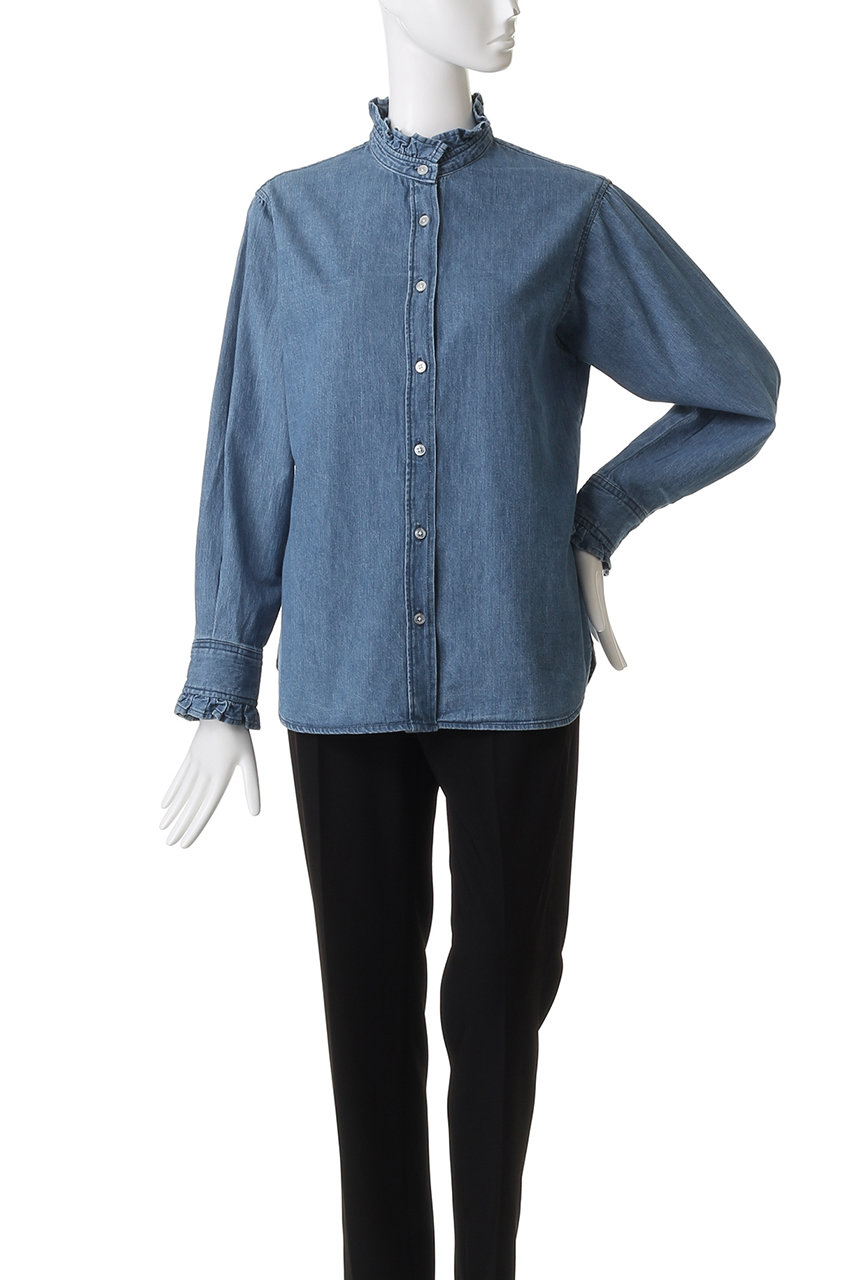 デニムシャツ healthy denim 美品 Healthy denim ブラウス シャツ Breezyデニムシャツ レディース