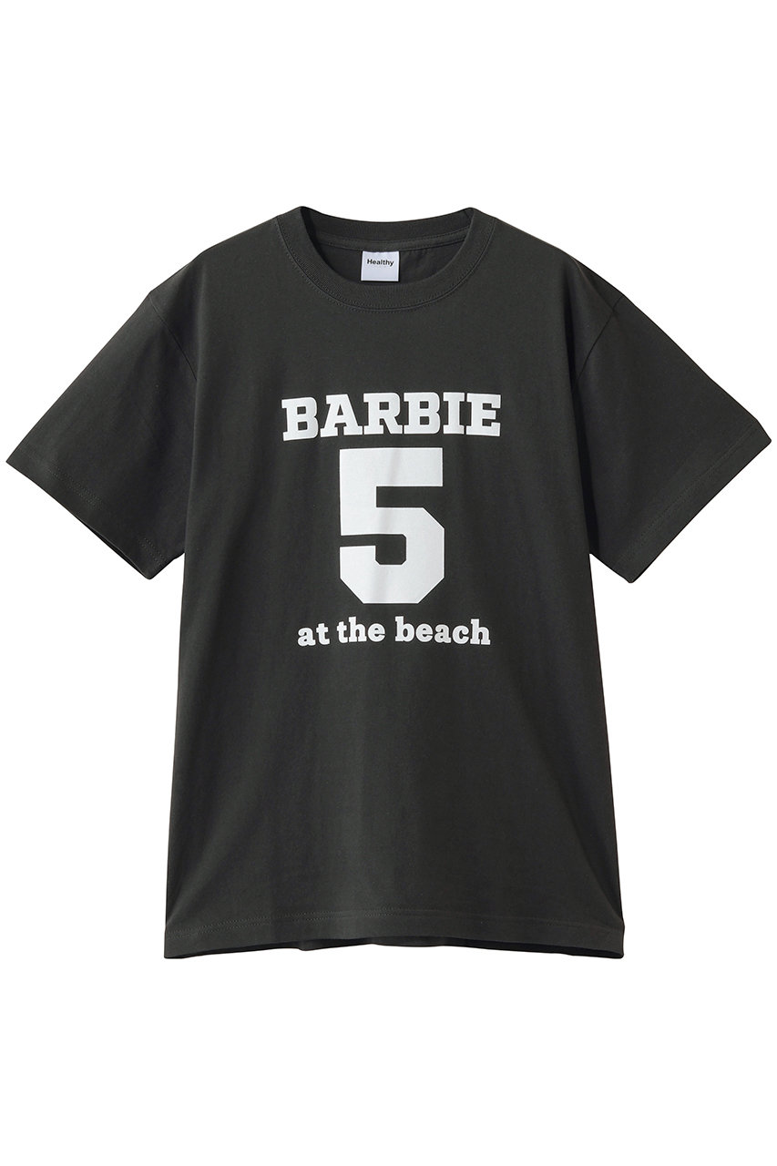 ヘルシーデニム/Healthy DENIMのBarbie5 at the beach ロゴTシャツ(Sumi/HTW262303sum)