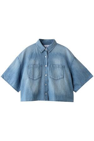 ヘルシーデニム/Healthy DENIMのBreezy Rosehip ショート丈デニムシャツ(110400/110402)