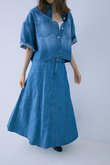 Breezy Rosehip ショート丈デニムシャツ