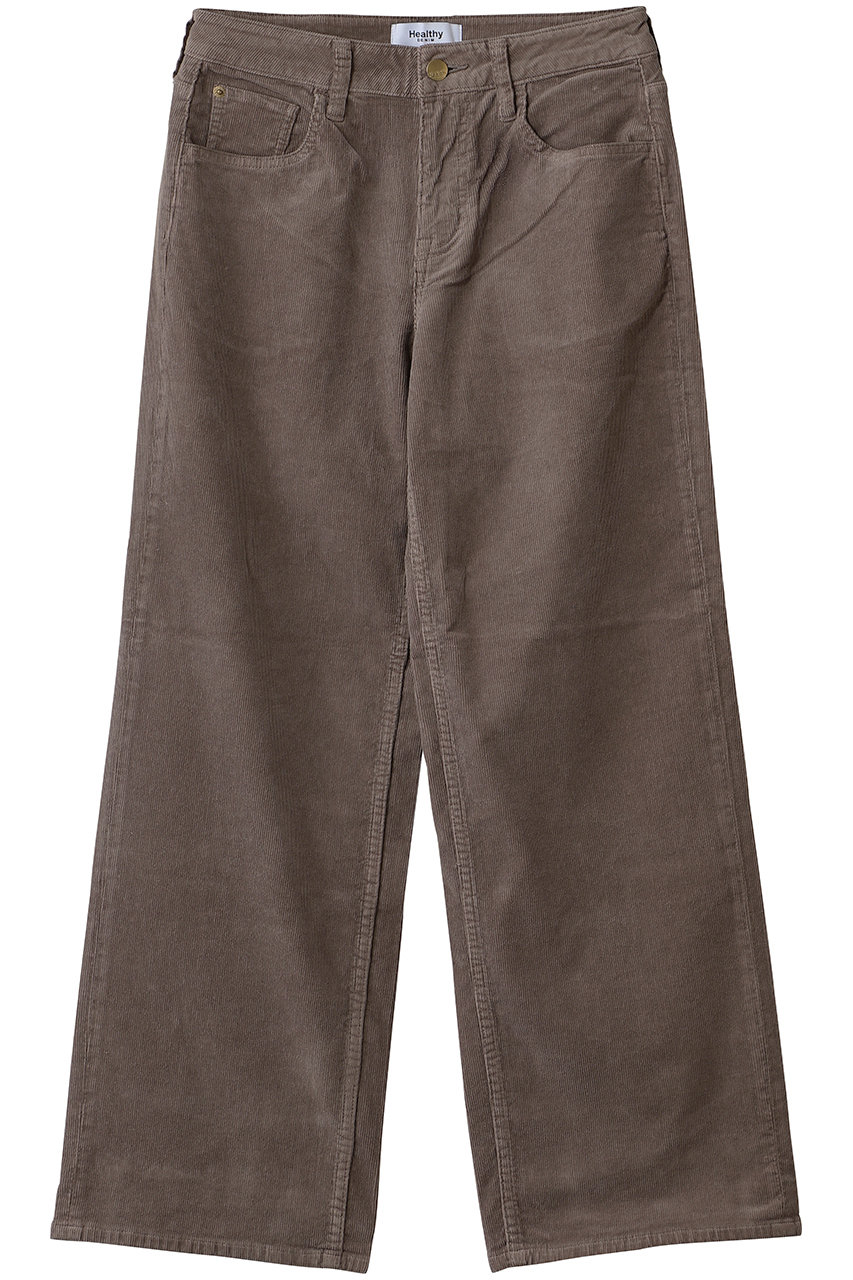 Healthy DENIM Pink Pepper Midrise ワイドストレートデニムパンツ (Brown, 23) ヘルシーデニム ELLE SHOP