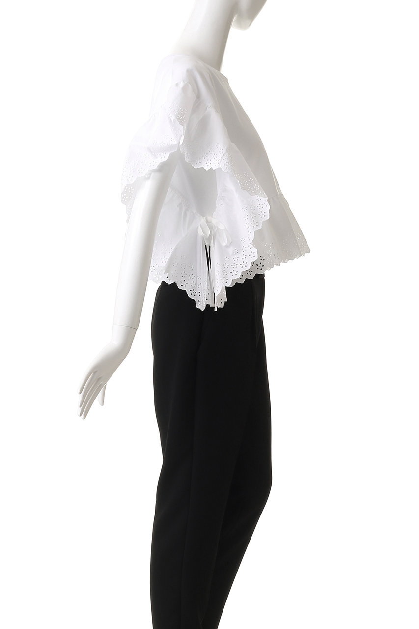 leur logette ルールロジェット ピマコットン半袖カットソー leur logette ルールロジェット Flower jacquard top