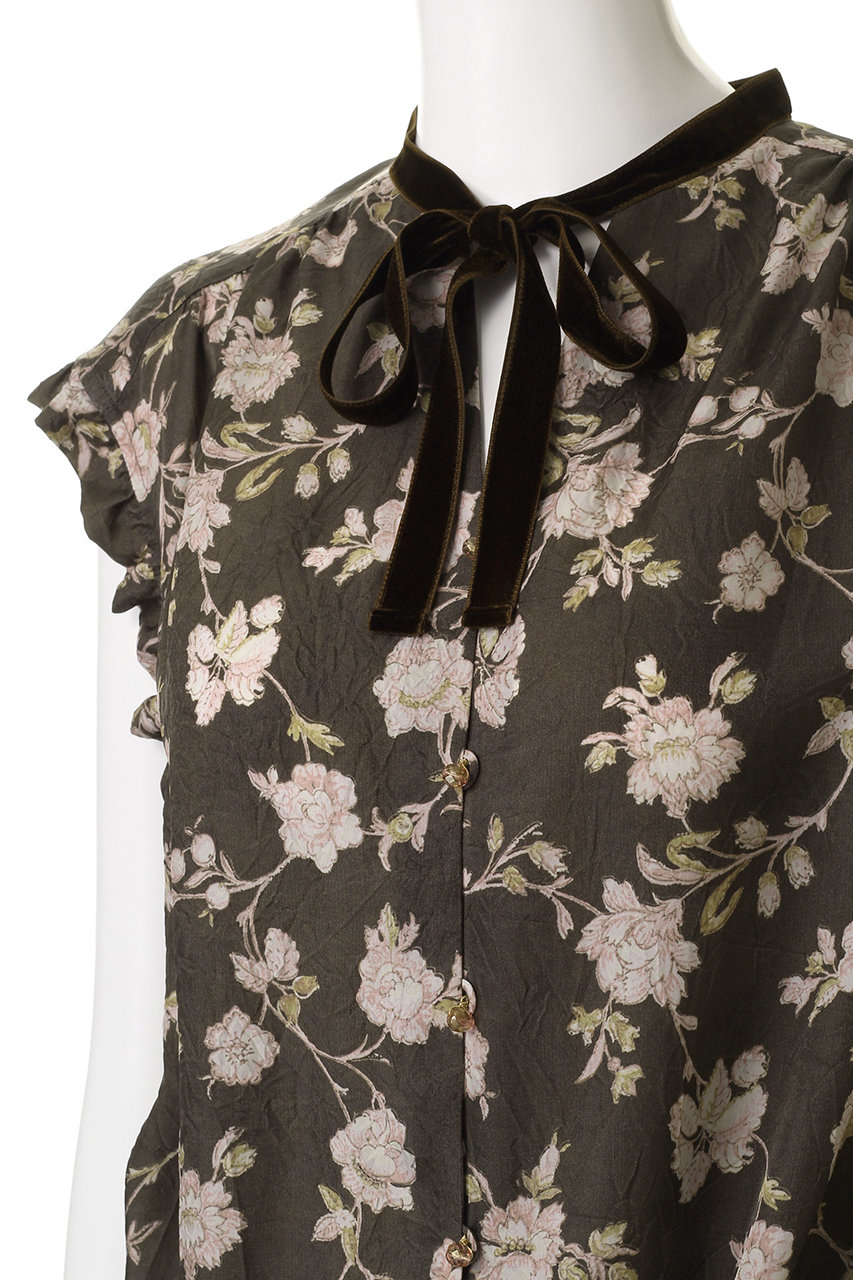 leur logette wild flower キュロット leur logette ルールロジェット cherry rose tulle print top