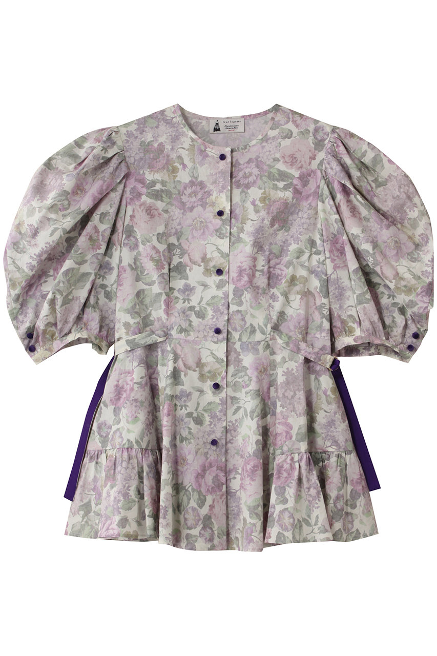 leur logette フォレストフラワープリントコットンブラウス (オフホワイト, 1) ルール ロジェット ELLE SHOP