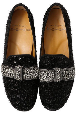 ベロアスパンコールシューズ