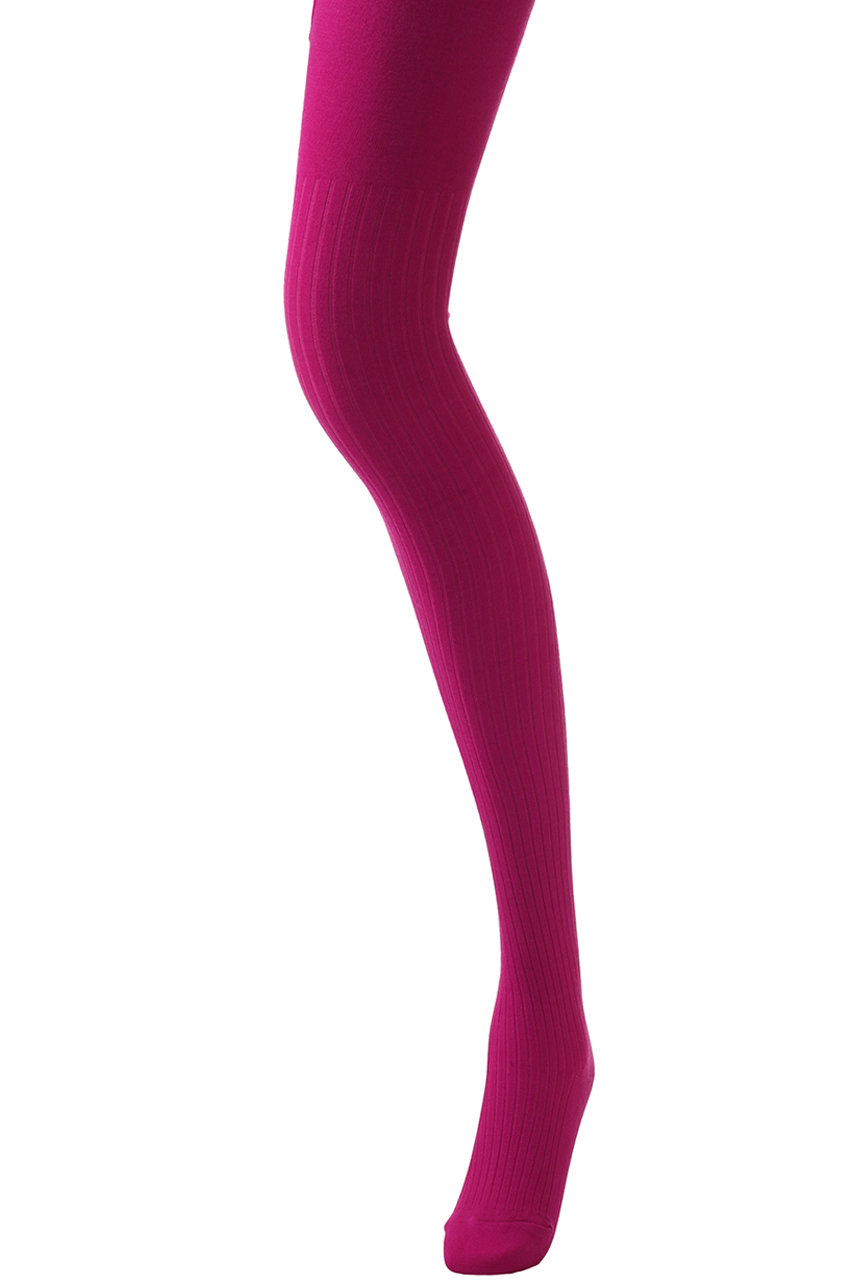 ルール ロジェット/leur logetteのシルクリブタイツ(ローズピンク/30202)