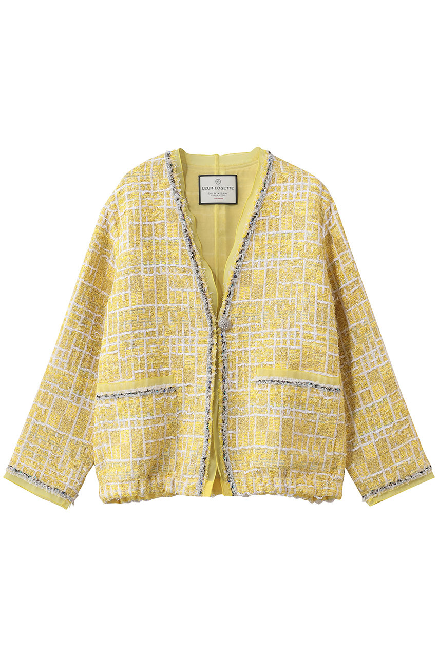 ルール ロジェット/leur logetteのツイードジャケット(イエロー/02391)