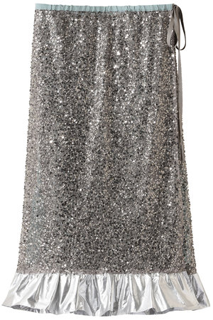 ルール ロジェット/leur logetteのスパンコールラップスカート