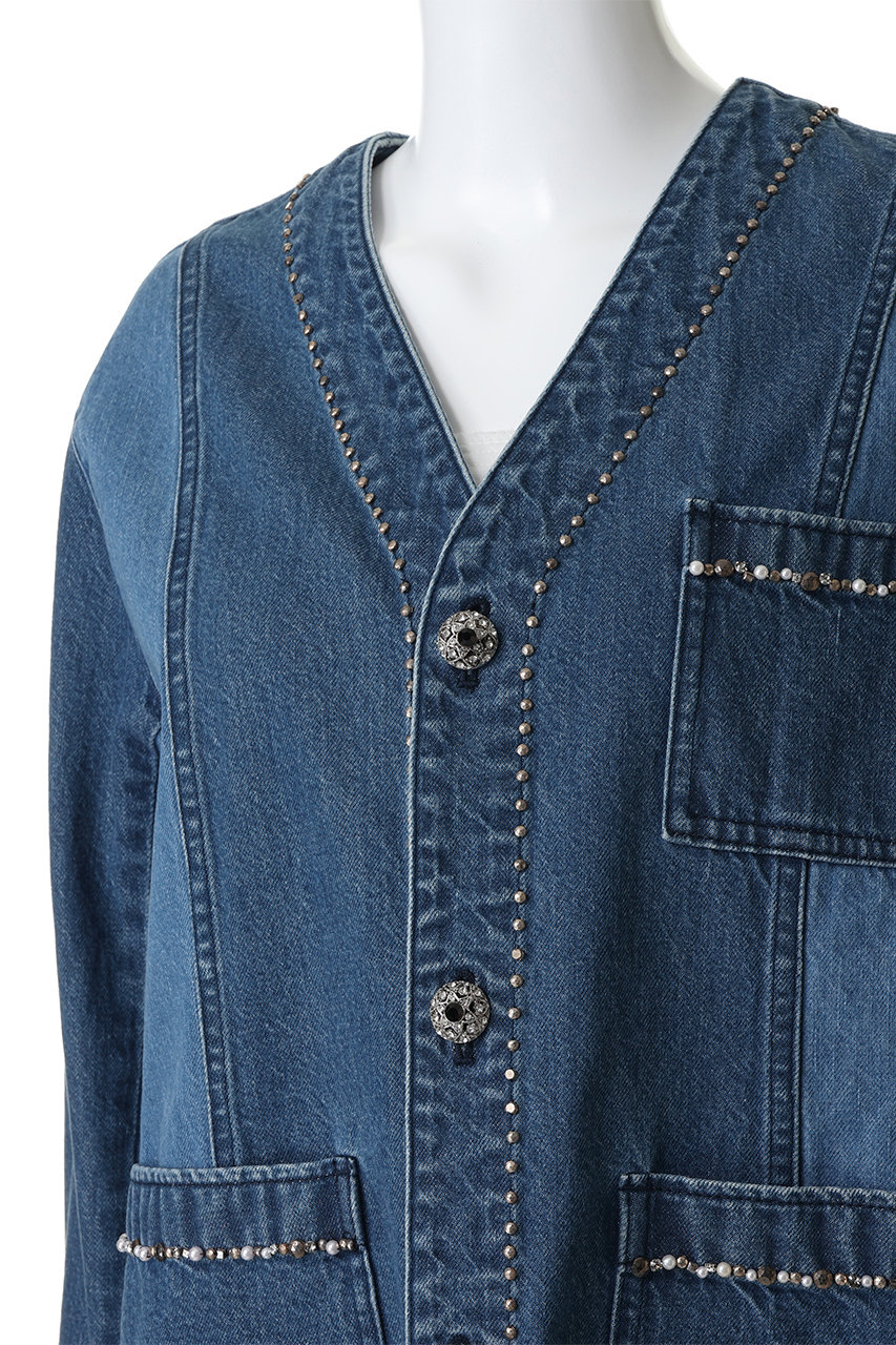 leur logette(ルール ロジェット)｜11oz デニムノーカラージャケット