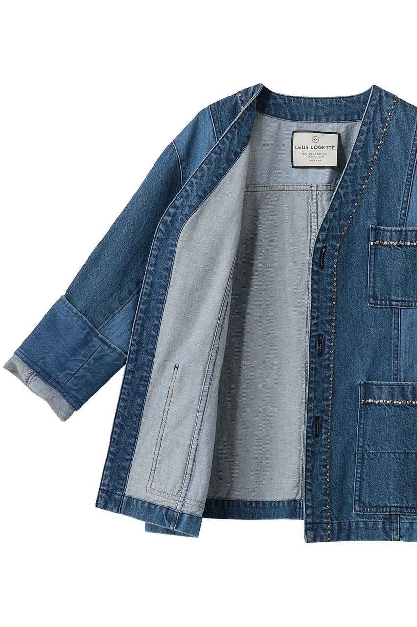 leur logette(ルール ロジェット)｜11oz デニムノーカラージャケット
