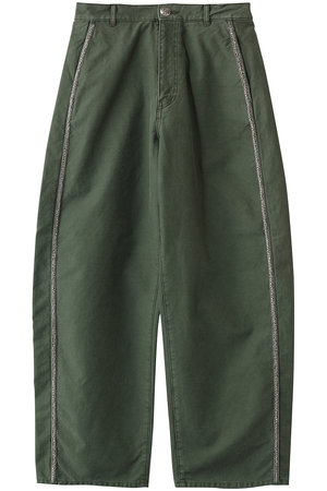 ルール ロジェット/leur logetteのミリタリーバックサテンパンツ(with bijou)